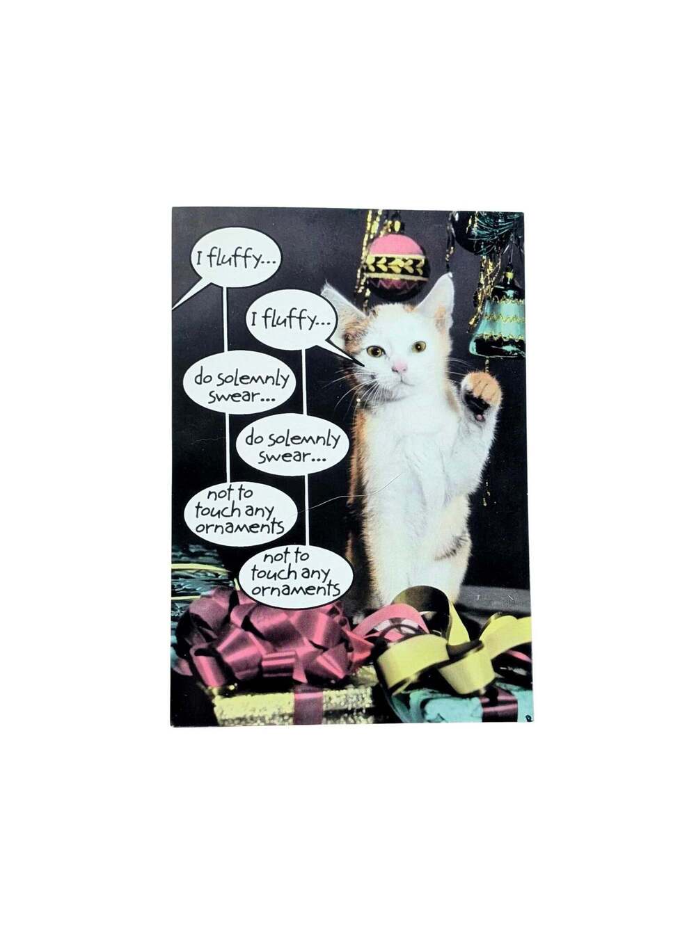Vintage Boxed Funny Cat Christmas Cards with Envelopes